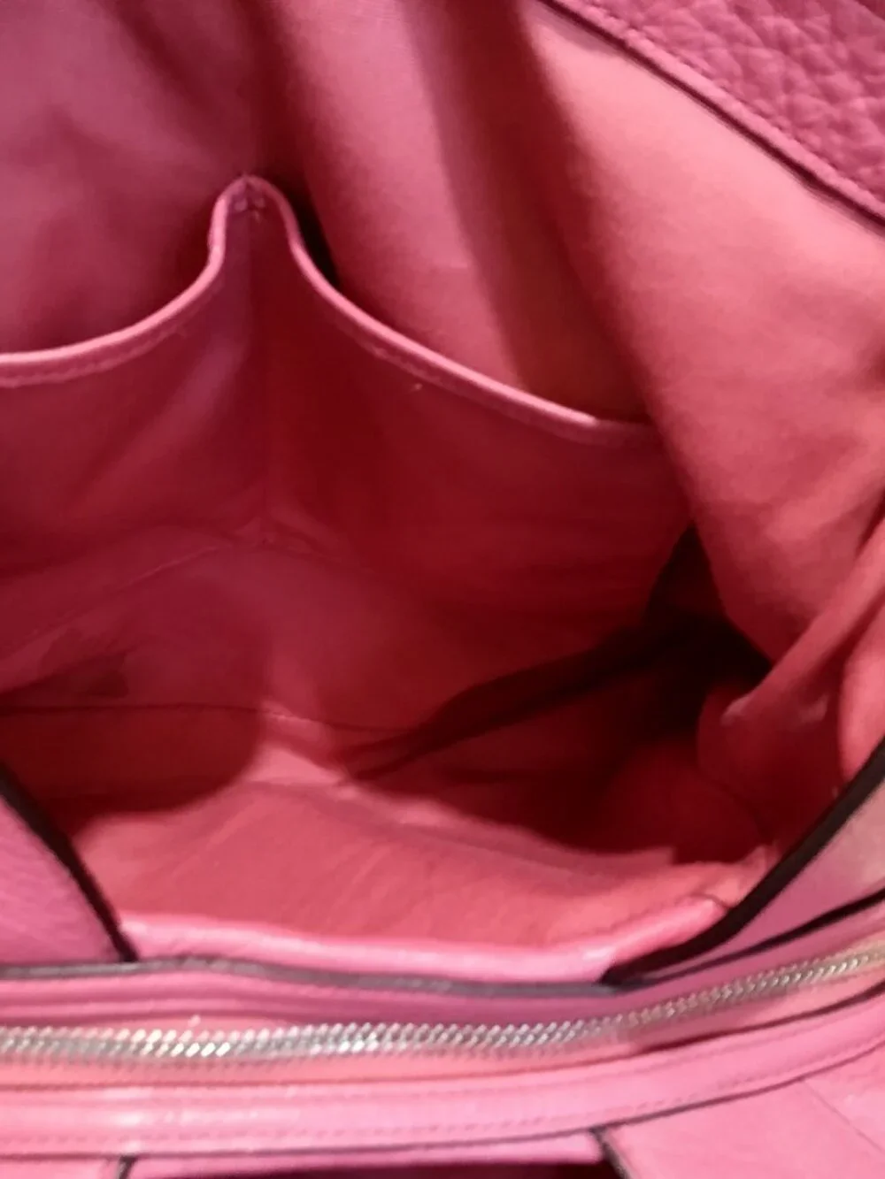 COACH LEXY Pebbled Leather Coral Rose Excellent Preowned Condition